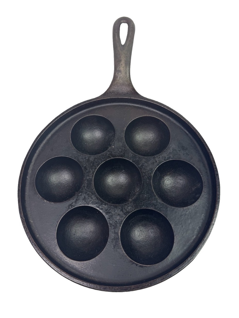 VTG Griswold 962 Cast Iron Aebleskiver Danish Cake Pan Egg Poacher Made in USA
